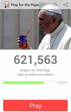 Ứng dụng trên điện thoại cầu nguyện cho Đức giáo hoàng
